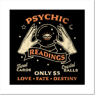 Fortune Teller Psychic Readings Tarot Crystal Ball Vintage Posters and Art